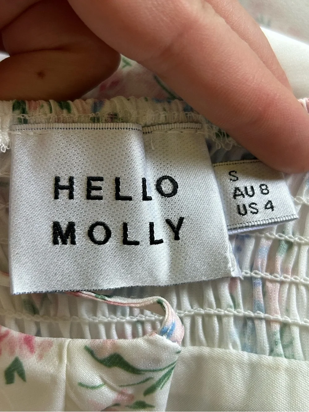 Hello Molly PICNIC TIME MAXI DRESS WHITE Size 4 Coquette Feminine Bridal Boho
